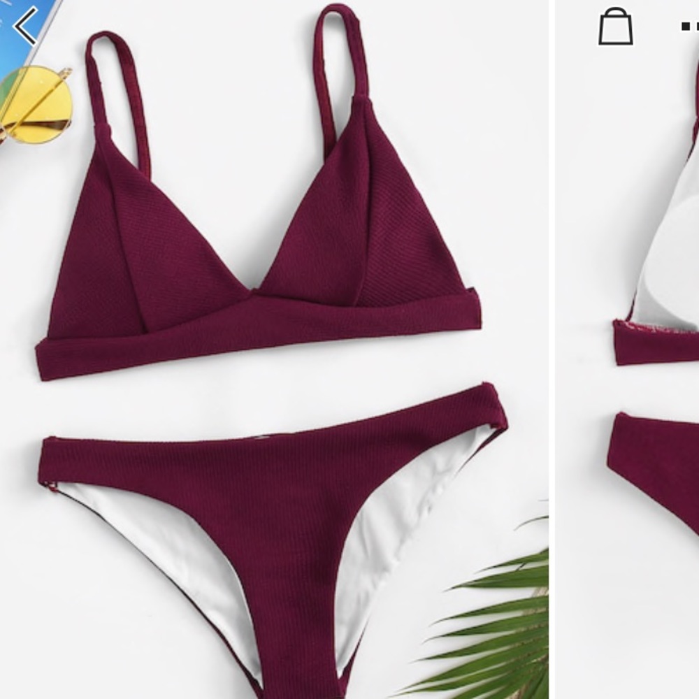 Burgundy bikini set